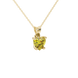 Canary Yellow Heart Cut Gemstone Solitaire Pendant in Rose Gold