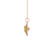 Canary Yellow heart cut gemstone double halo pendant in rose gold