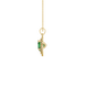 Emerald Green heart cut gemstone double halo pendant in rose gold