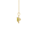 Side view of Canary Yellow heart cut gemstone halo pendant in yellow gold