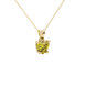 Canary Yellow heart cut gemstone lotus basket halo pendant in yellow gold