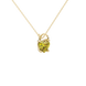 Canary Yellow heart cut gemstone pave basket halo pendant in yellow gold