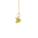 Side profile, yellow gold canary yellow pendant, four-prong gallery.