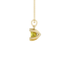 Side profile, yellow gold canary yellow pendant, six-prong gallery.