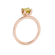 Side profile, rose gold canary yellow ring, tulip basket gallery.