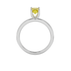 Emerald cut yellow gemstone ring featuring elegant solitaire setting