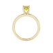 Emerald cut yellow gemstone ring featuring elegant solitaire setting