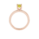 Emerald cut yellow gemstone ring featuring elegant solitaire setting