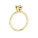 Side profile, yellow gold canary yellow ring, vintage basket gallery.