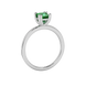 Side profile, white gold emerald green ring, vintage basket gallery.