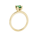 Side profile, yellow gold emerald green ring, vintage basket gallery.