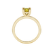 Princess canary yellow gemstone ring, yellow gold vintage basket setting.