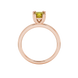 Princess canary yellow gemstone ring, rose gold vintage basket setting.