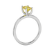 Emerald cut yellow gemstone ring featuring elegant solitaire setting