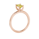 Emerald cut yellow gemstone ring featuring elegant solitaire setting