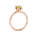 Side profile, rose gold canary yellow ring, tulip basket gallery.
