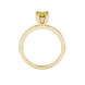 Pear shape canary yellow gemstone ring, yellow gold vintage basket setting.