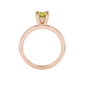 Pear shape canary yellow gemstone ring, rose gold vintage basket setting
