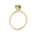 Side profile, yellow gold emerald green ring, vintage basket gallery.