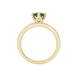 Green Emerald Cut Solitaire Gemstone Ring in Rose Gold