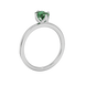 Green Emerald Cut Solitaire Gemstone Ring in Rose Gold
