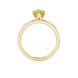 Yellow Emerald Cut Solitaire Gemstone Ring in Rose Gold