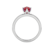 Red Emerald Cut Solitaire Gemstone Ring in Rose Gold