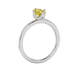 Yellow Emerald Cut Solitaire Gemstone Ring in Rose Gold