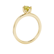 Yellow Emerald Cut Solitaire Gemstone Ring in Rose Gold