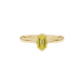 Yellow Emerald Cut Solitaire Gemstone Ring in Rose Gold