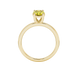 Oval cut canary yellow gemstone ring, yellow gold classic basket setting.