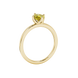 Side profile, yellow gold canary yellow ring, tulip basket gallery.