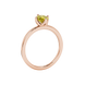 Side profile, rose gold canary yellow ring, tulip basket gallery.