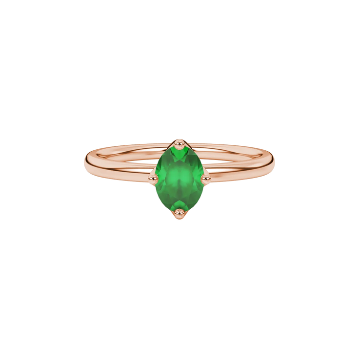 Pear Solitaire Gemstone Ring