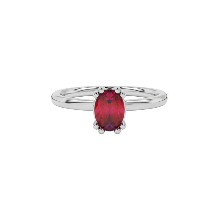 Oval Cut Vintage Basket Gemstone Ring