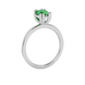 Side profile, white gold emerald green ring, vintage basket gallery.