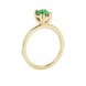 Side profile, yellow gold emerald green ring, vintage basket gallery.
