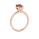 Side profile, rose gold raspberry red ring, vintage basket gallery.