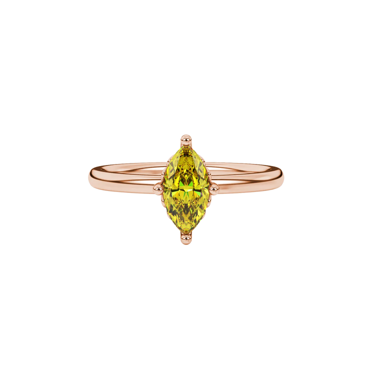 Marquise Solitaire Gemstone Ring