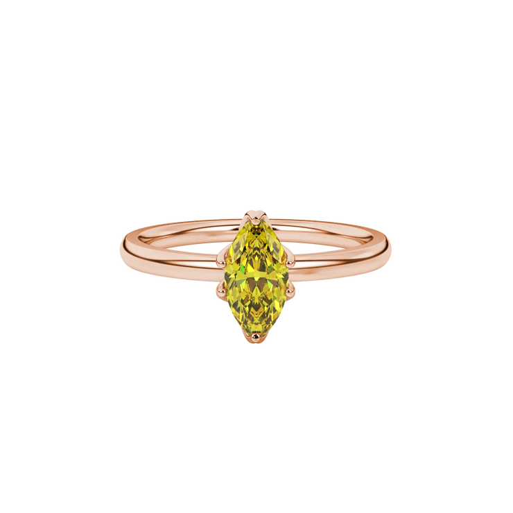 Marquise Solitaire Gemstone Ring