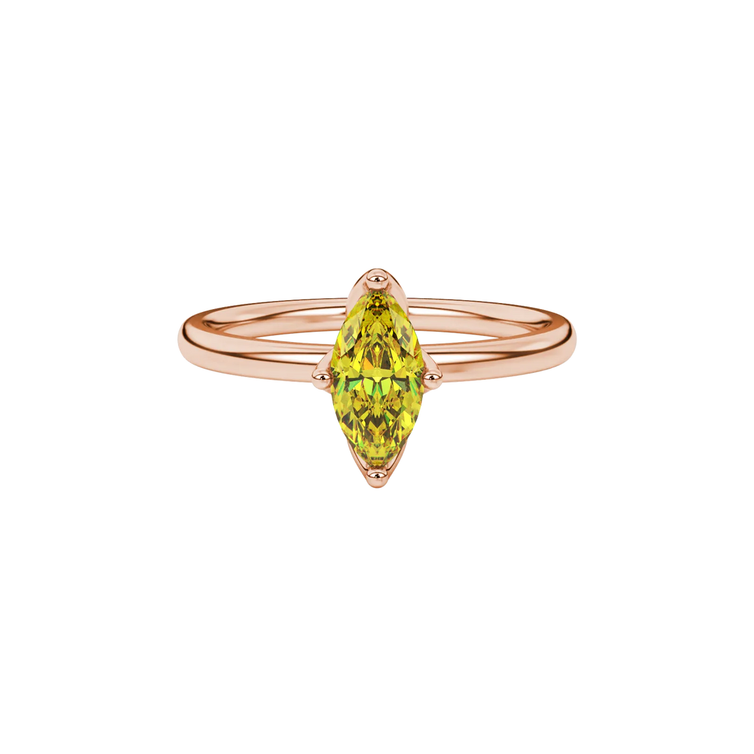 Marquise Cut Tulip Basket Gemstone Ring