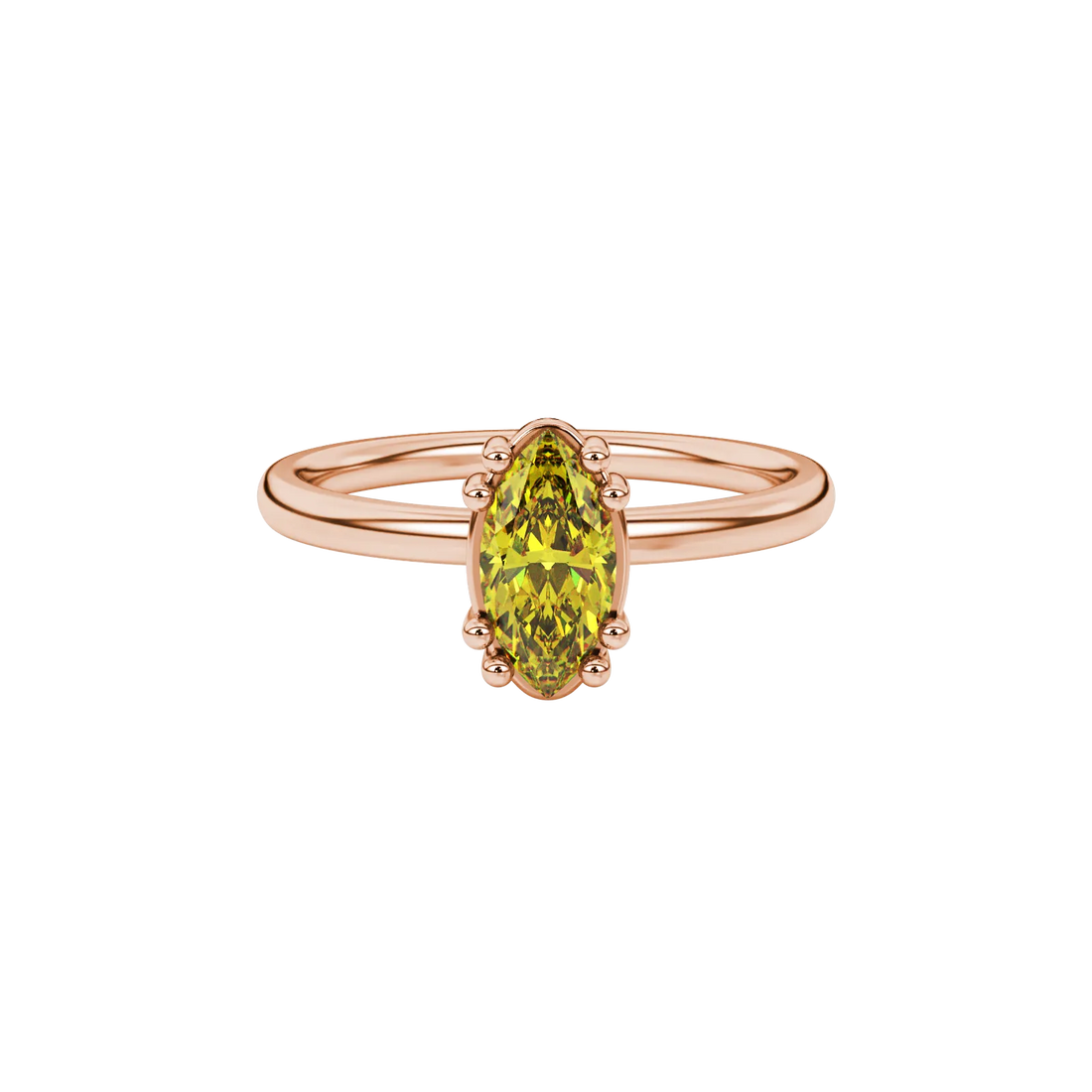 Marquise Cut Vintage Basket Gemstone Ring
