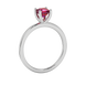 Asscher cut gemstone solitaire ring in gold with four-prong setting