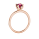 Asscher cut gemstone solitaire ring in gold with four-prong setting