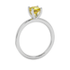 Asscher cut gemstone solitaire ring in gold with four-prong setting