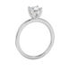 Asscher cut gemstone solitaire ring in gold with four-prong setting