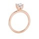 Asscher cut gemstone solitaire ring in gold with four-prong setting