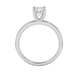 Asscher cut gemstone solitaire ring in gold with four-prong setting
