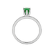 Asscher cut gemstone solitaire ring in gold with secure six-prong setting