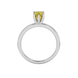 Asscher cut gemstone solitaire ring in gold with secure six-prong setting